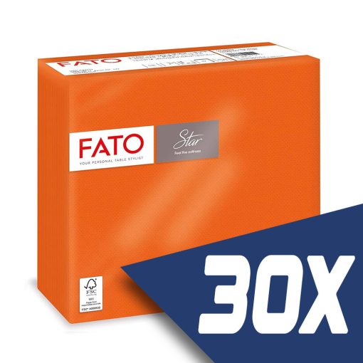 Fato Sztár szalvéta 2 rétegű 38x38cm narancs 40 szál/csomag (30 csomag)