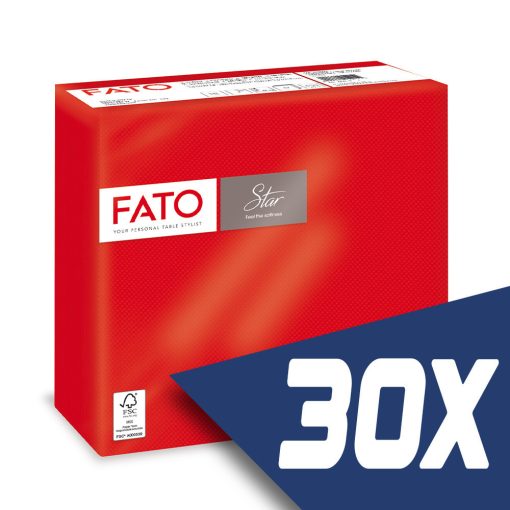 Fato Sztár szalvéta 2 rétegű 38x38cm piros 40 szál/csomag (30 csomag)