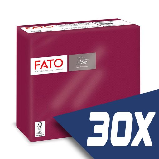 Fato Sztár szalvéta 2 rétegű 38x38cm bordó 40 szál/csomag (30 csomag)