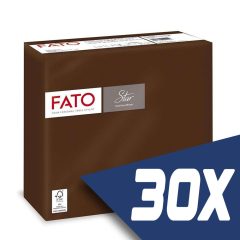   Fato Sztár szalvéta 2 rétegű 38x38cm csokoládébarna 40 szál/csomag (30 csomag)
