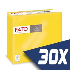   Fato Sztár szalvéta 2 rétegű 38x38cm citromsárga 40 szál/csomag (30 csomag)