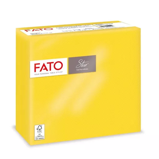 Fato Sztár szalvéta 2 rétegű 38x38cm citromsárga 40 szál/csomag 