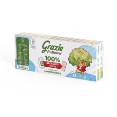   Lucart GRAZIE NATURAL Papírzsebkendő 4 rétegű 10x9 szál/csomag