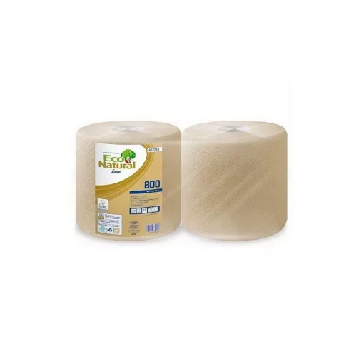 Lucart ECO Natural ipari törlő 2 rétegű, 800 lapos, 2 tekercs/zsugor