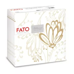   Fato Airlaid szalvéta 40x40cm Boulevard drapp virág dekor 50 lapos
