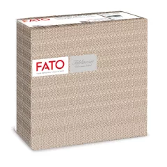 Fato Airlaid szalvéta 40x40cm Csipke mogyoró 50 lapos