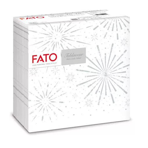Fato Airlaid karácsonyi szalvéta 40x40cm Incanto Silver 50 lapos