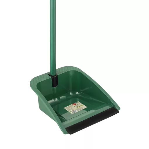 Fass Natural Green nyeles szemeteslapát gumi éllel zöld