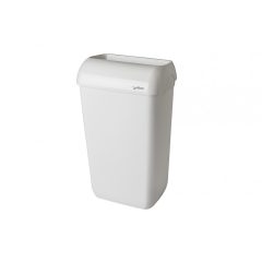 Celtex falra szerelhető nyitott fedeles kuka, 23 L, fehér