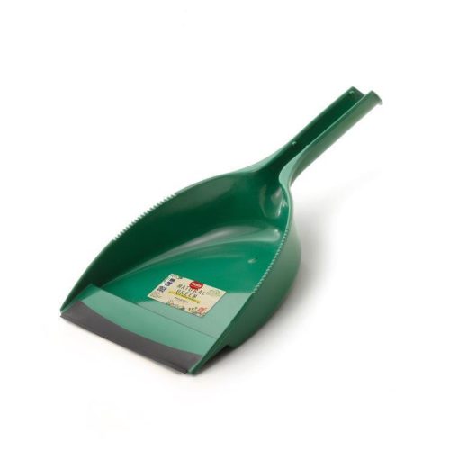 Fass Natural Green szemeteslapát gumi éllel zöld, nyélre pattintható