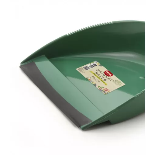 Fass Natural Green szemeteslapát gumi éllel zöld, nyélre pattintható