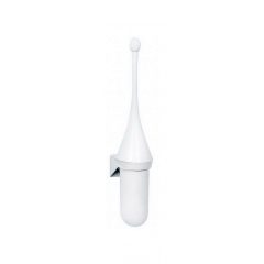 Mar plast falra szerelhető wc kefe tartó fehér