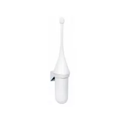 Mar plast falra szerelhető wc kefe tartó fehér