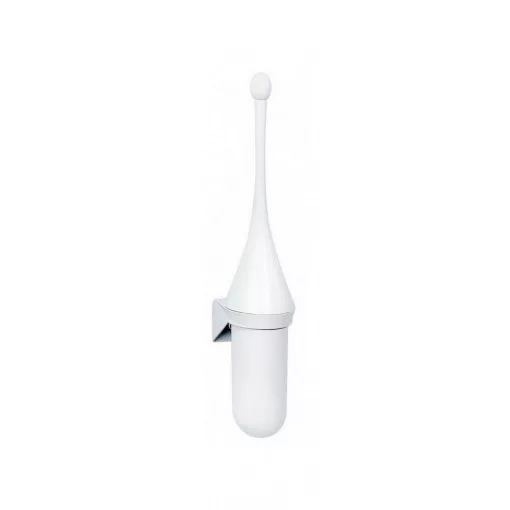 Mar plast falra szerelhető wc kefe tartó fehér