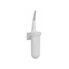   Mar plast Linea SKIN falra szerelhető wc kefe tartóval fehér/átlátszó