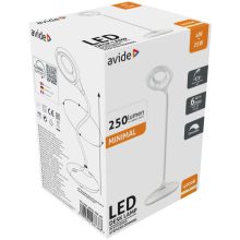 Avide LED Asztali Lámpa Minimal Fehér 4W
