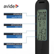 Avide LED Asztali Lámpa RGB Naptár Fekete 4W