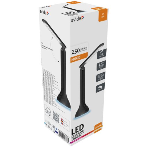 Avide LED Asztali Lámpa RGB Hangulatvilágítás Fekete 4W