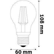 Avide LED Filament Globe 4.9W E27 A60 WW 2700K Super High Lumen