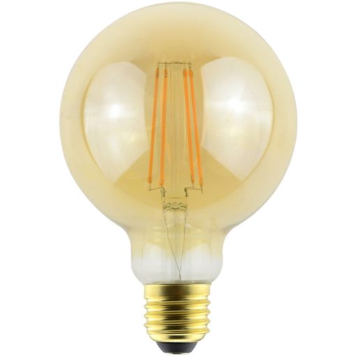Avide LED Filament Globe G95 7W Fényerőszabályzós Borostyán E27 WW 2500K