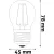 Avide LED Filament Mini Globe 2.5W E27 WW 2700K