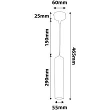 Avide Függeszték GU10 Lámpatest Kerek Fekete 290mm