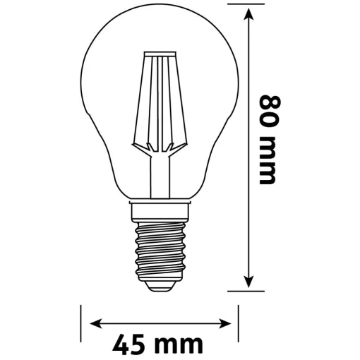 Avide LED Filament Mini Globe 5.9W E14 NW 4000K Fényerőszabályozható
