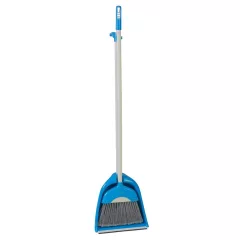 Seprű+szemétlapát kék 110cm