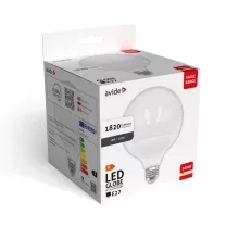 Avide Value LED G120 SMD Globe Opal E27 18W WW 3000K