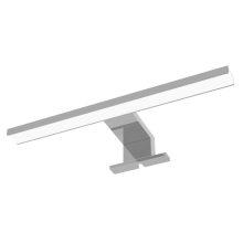 Avide LED Tükörvilágító Lámpa Szögletes Króm Műanyag 300mm NW 4000K 5W IP44