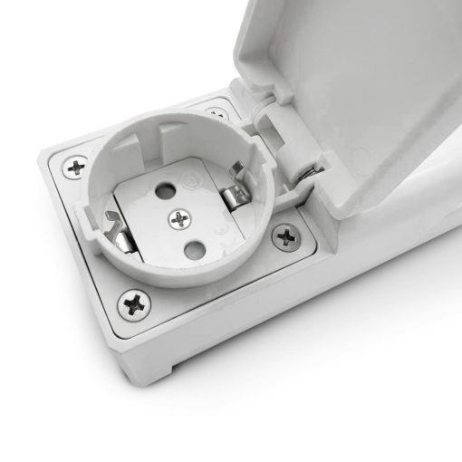 Avide LED Tükörvilágító Lámpa Hálózati Csatlakozó Aljzattal Szögletes Fehér Alu 665mm NW 4000K 15W IP44