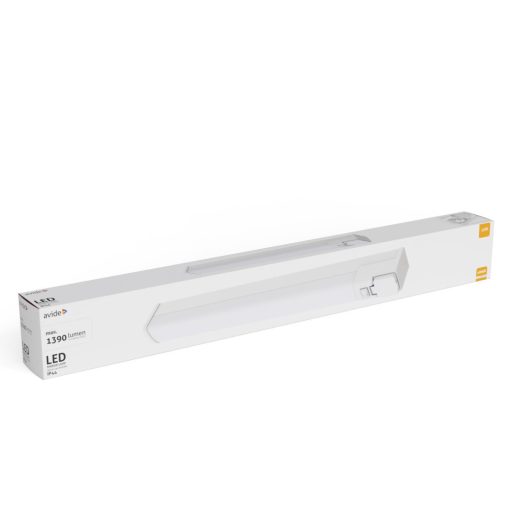 Avide LED Tükörvilágító Lámpa Hálózati Csatlakozó Aljzattal Szögletes Fehér Alu 665mm NW 4000K 15W IP44