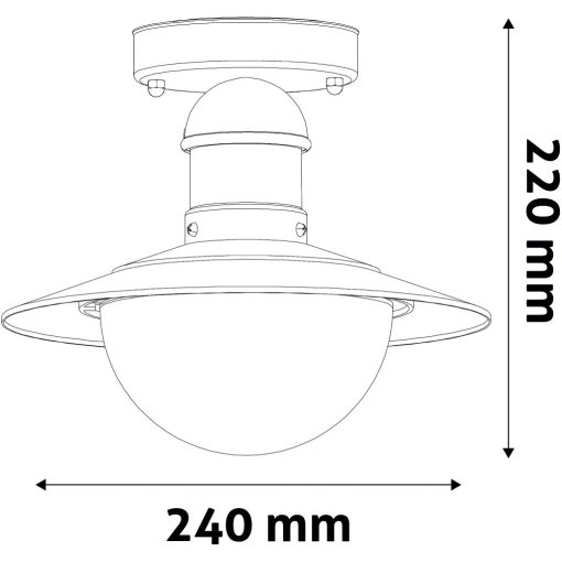 Avide Kültéri Mennyezeti Lámpa Imperial 1xE27 IP44 Antik Arany