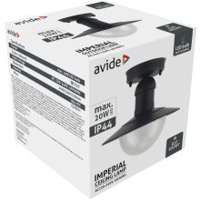 Avide Kültéri Mennyezeti Lámpa Imperial 1xE27 IP44 Antracit