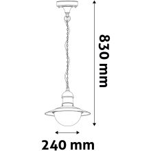 Avide kültéri függesztett lámpa Imperial 1xE27 IP44 fekete