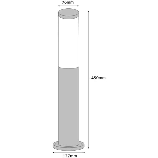 Avide kültéri álló lámpa Boca 1xE27 450mm IP44 Antracit