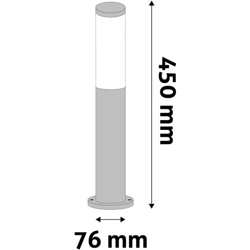 Avide kültéri álló lámpa Boca 1xE27 450mm IP44 Fekete