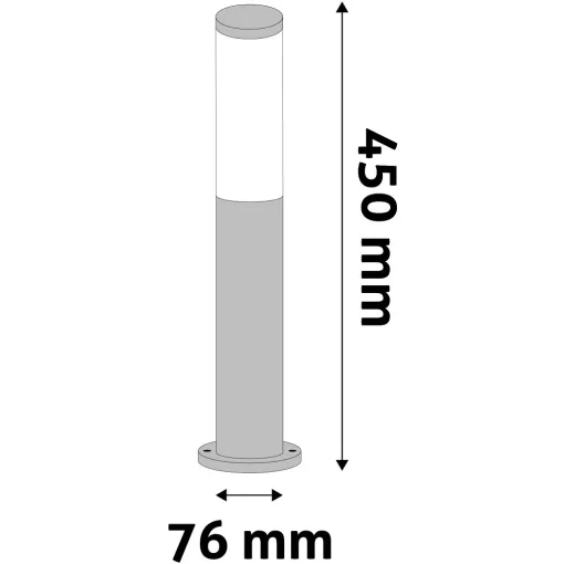 Avide kültéri álló lámpa Boca 1xE27 450mm IP44 Fekete