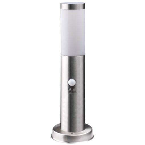 Avide kültéri álló lámpa Boca 1xE27 PIR 450mm IP44 Szatén Nikkel