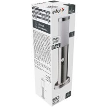 Avide kültéri álló lámpa Boca 1xE27 PIR 450mm IP44 Szatén Nikkel