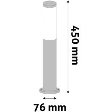 Avide kültéri álló lámpa Boca 1xE27 450mm IP44 Szatén Nikkel