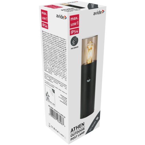 Avide kültéri álló lámpa Athen 1xE27 PIR 300mm IP54