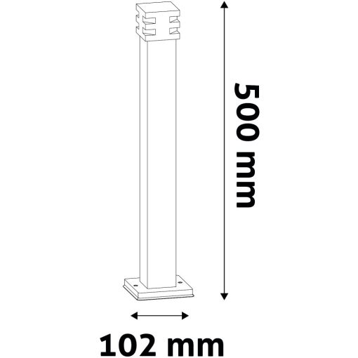 Avide kültéri álló lámpa Solana LED 1.5W WW 500mm IP44 Antracit