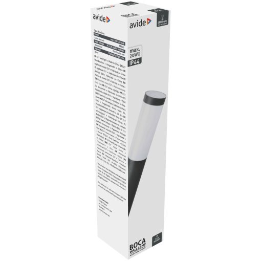 Avide kültéri fali lámpa Boca 1xE27 IP44 Antracit