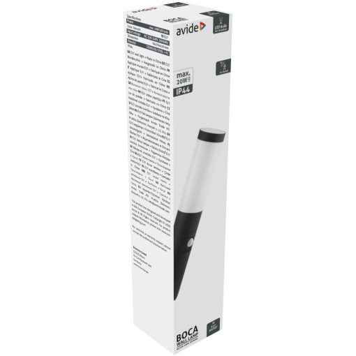 Avide kültéri fali lámpa Boca 1xE27 PIR IP44 Antracit