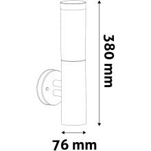 Avide kültéri fali lámpa Boca 1xE27 IP44 Antracit