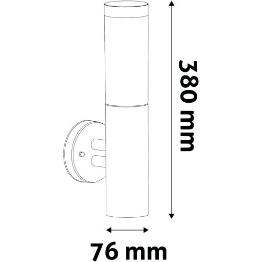 Avide kültéri fali lámpa Boca 1xE27 IP44 Antracit