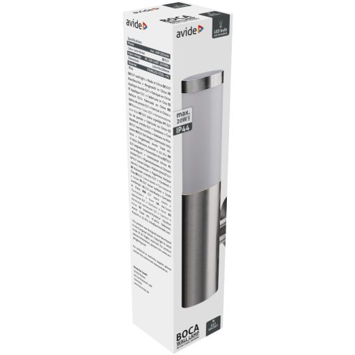 Avide kültéri fali lámpa Boca 1xE27 IP44 Szatén Nikkel