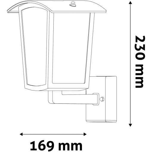 Avide kültéri fali lámpa Coronado 1xE27 IP44 fekete