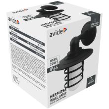 Avide kültéri fali lámpa Hermosa 1xE27 IP44 fekete